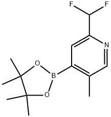 2-(二氟甲基)-5-甲基-4-(4,4,5,5-四甲基-1,3,2-二氧硼杂环戊烷-2-基)吡啶 结构式