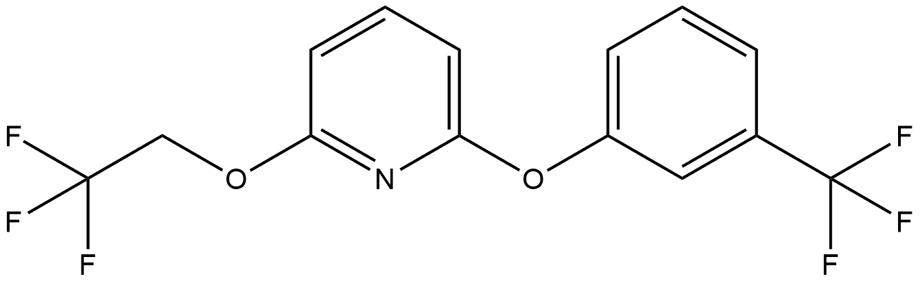2-(2,2,2-Trifluoroethoxy)-6-[3-(trifluoromethyl)phenoxy]pyridine 结构式