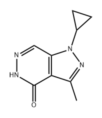 4H-Pyrazolo[3,4-d]pyridazin-4-one, 1-cyclopropyl-1,5-dihydro-3-methyl- 结构式