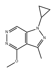 1H-Pyrazolo[3,4-d]pyridazine, 1-cyclopropyl-4-methoxy-3-methyl- 结构式