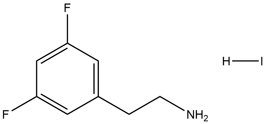 3,5-二氟苯乙基碘化胺 结构式