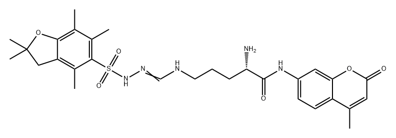 H-ARG(PBF)-AMC 结构式