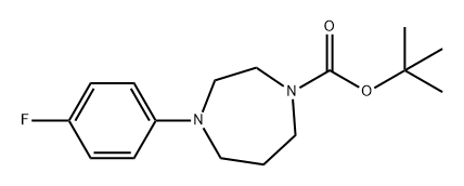 1H-1,4-Diazepine-1-carboxylic acid, 4-(4-fluorophenyl)hexahydro-, 1,1-dimethylethyl ester 结构式