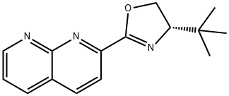 (S)-4-(叔丁基)-2-(1,8-萘啶-2-基)-4,5-二氢恶唑 结构式