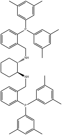 (1S,2S)-N1,N2-双[[2-[双(3,5-二甲基苯基)膦]苯基]甲基]-1,2-环己二胺 结构式