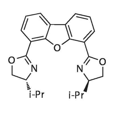 (4R,4'R)-2,2'-(4,6-二苯并呋喃二基)双[4,5-二氢-4-异丙基噁唑 结构式