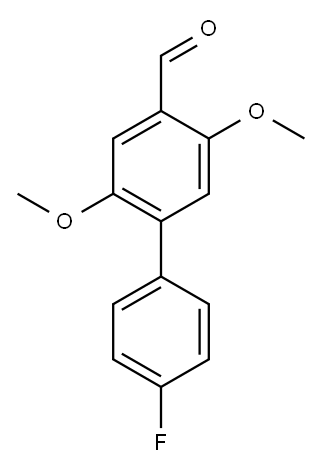 4'-Fluoro-2,5-dimethoxy-[1,1'-biphenyl]-4-carbaldehyde 结构式