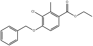 ethyl 4-(benzyloxy)-3-chloro-2-methylbenzoate 结构式