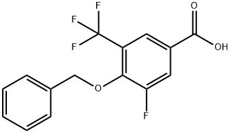 4-(Benzyloxy)-3-fluoro-5-(trifluoromethyl)benzoic acid 结构式