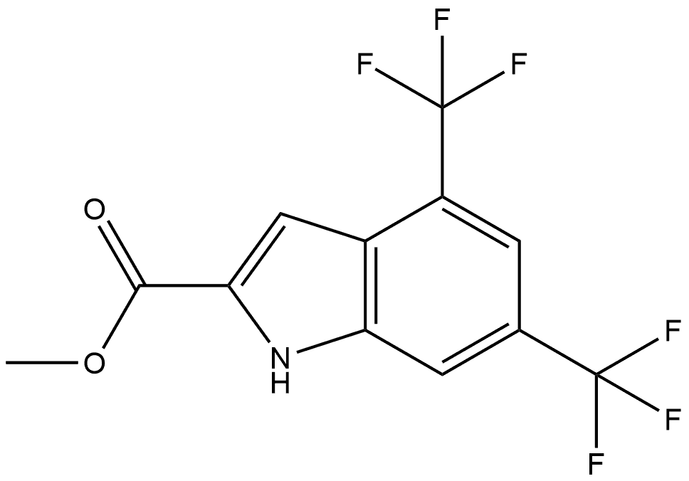 4,6-双(三氟甲基)吲哚-2-甲酸甲酯 结构式