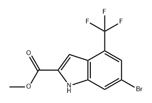 6-溴-4-(三氟甲基)吲哚-2-甲酸甲酯 结构式