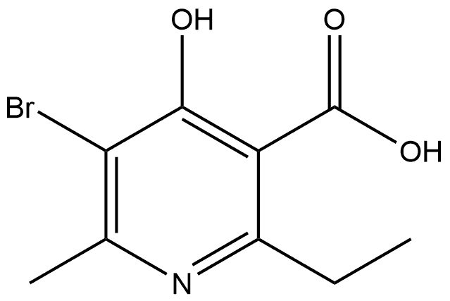 5-溴-2-乙基-4-羟基-6-甲基烟酸 结构式