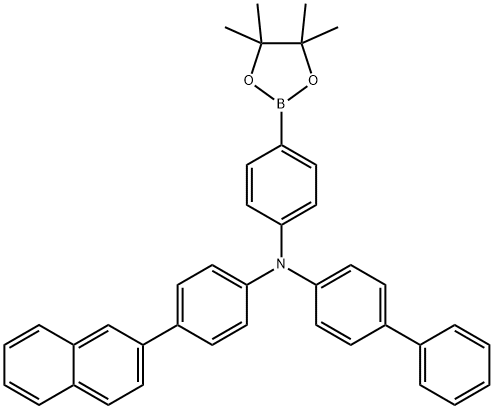 N-[4-(2-萘基)苯基]-N-[4-硼酸频哪醇酯苯基]-[1,1′-联苯]-4-胺 结构式