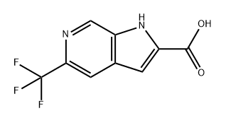 5-(三氟甲基)-1H-吡咯并[2,3-C]吡啶-2-羧酸 结构式