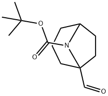 1-甲酰基-8-氮杂双环[3.2.1]辛烷-8-羧酸叔丁酯 结构式