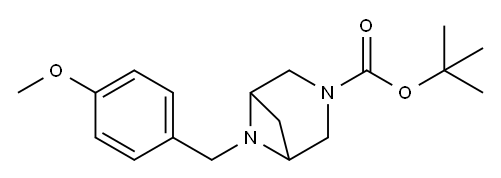 3,6-Diazabicyclo[3.1.1]heptane-3-carboxylic acid, 6-[(4-methoxyphenyl)methyl]-, 1,1-dimethylethyl ester 结构式