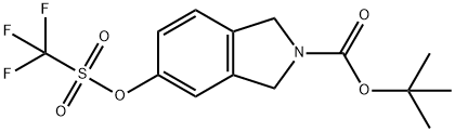 2H-Isoindole-2-carboxylic acid, 1,3-dihydro-5-[[(trifluoromethyl)sulfonyl]oxy]-, 1,1-dimethylethyl ester 结构式