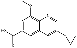3-环丙基-8-甲氧基喹啉-6-甲酸 结构式