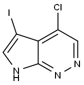 4-氯-5-碘-7H-吡咯并[2,3-C]哒嗪 结构式