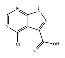 4-氯-1H-吡唑并[3,4-D]嘧啶-3-羧酸 结构式