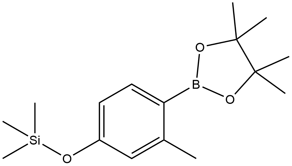 Trimethyl[3-methyl-4-(4,4,5,5-tetramethyl-1,3,2-dioxaborolan-2-yl)phenoxy]silane 结构式