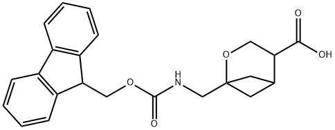 1-[({[(9H-fluoren-9-yl)methoxy]carbonyl}amino)methyl]-2-oxabicyclo[3.1.1]heptane-4-carboxylic acid 结构式