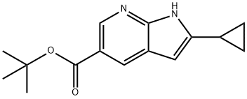 tert-butyl 2-cyclopropyl-1H-pyrrolo[2,3-b]pyridine-5-carboxylate 结构式