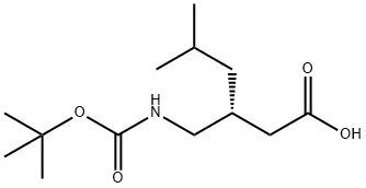 Hexanoic acid, 3-[[[(1,1-dimethylethoxy)carbonyl]amino]methyl]-5-methyl-, (3R)- 结构式