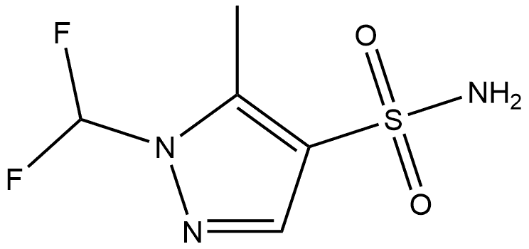 1-(二氟甲基)-5-甲基-1H-吡唑-4-磺酰胺 结构式