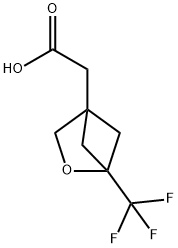2-[1-(trifluoromethyl)-2-oxabicyclo[2.1.1]hexan-4-yl]acetic acid 结构式