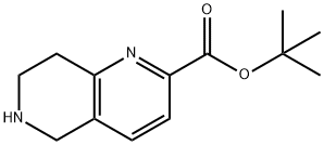 5,6,7,8-四氢-1,6-萘啶-2-羧酸1,1-二甲基乙酯 结构式