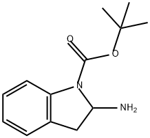 2-氨基二氢吲哚-1-羧酸叔丁酯 结构式