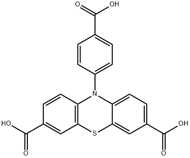 10-(4-羧基苯基)吩噻嗪-3,6-二甲酸 结构式