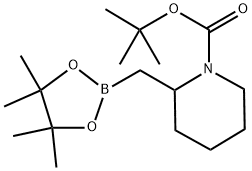 1-哌啶羧酸,2-[(4,4,5,5-四甲基-1,3,2-二噁硼烷-2-基)甲基]-,1,1-二甲基乙酯 结构式