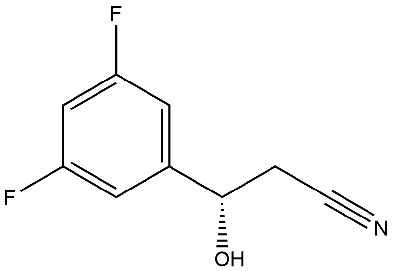 (ΒS)-3,5-二氟-Β-羟基苯丙腈 结构式
