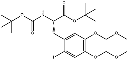 N-[(1,1-Dimethylethoxy)carbonyl]-2-iodo-5-(methoxymethoxy)-O-(methoxymethyl)-L-tyrosine 1,1-dimethylethyl ester 结构式