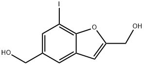 (7-碘代苯并呋喃-2,5-二基)二甲醇 结构式