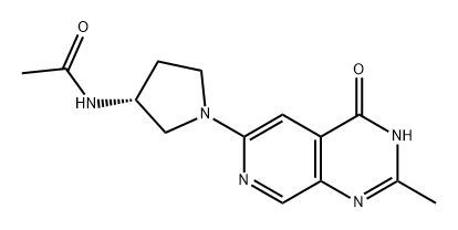 Acetamide, N-[(3R)-1-(3,4-dihydro-2-methyl-4-oxopyrido[3,4-d]pyrimidin-6-yl)-3-pyrrolidinyl]- 结构式