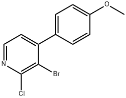 3-Bromo-2-chloro-4-(4-methoxyphenyl)pyridine 结构式