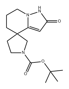 2-氧代-1,2,6,7-四氢-5H-螺[吡唑并[1,5-A]吡啶-4,3'-吡咯烷]-1'-羧酸叔丁酯 结构式