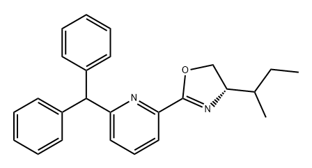 (S)-2-(6-二苯甲基吡啶-2-基)-4-((S)-仲丁基)-4,5-二氢恶唑 结构式