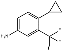 4-环丙基-3-(三氟甲基)苯胺 结构式