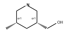 REL-((3R,5S)-5-甲基哌啶-3-基)甲醇 结构式