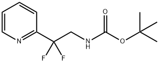 Carbamic acid, N-[2,2-difluoro-2-(2-pyridinyl)ethyl]-, 1,1-dimethylethyl ester 结构式