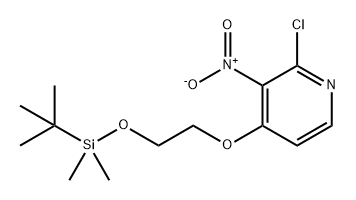 4-(2-((叔丁基二甲基甲硅烷基)氧基)乙氧基)-2-氯-3-硝基吡啶 结构式