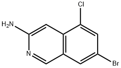 7-溴-5-氯异喹啉-3-胺 结构式