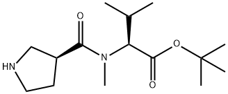N-甲基-N-((S)-吡咯烷-3-羰基)-L-缬氨酸叔丁酯 结构式