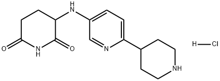 3-((6-(哌啶-4-基)吡啶-3-基)氨基)哌啶-2,6-二酮盐酸盐 结构式
