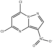 5,7-二氯-3-硝基吡唑并[1,5-A]嘧啶 结构式