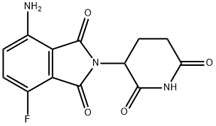 4-氨基-2-(2,6-二氧哌啶-3-基)-7-氟异吲哚啉-1,3-二酮 结构式